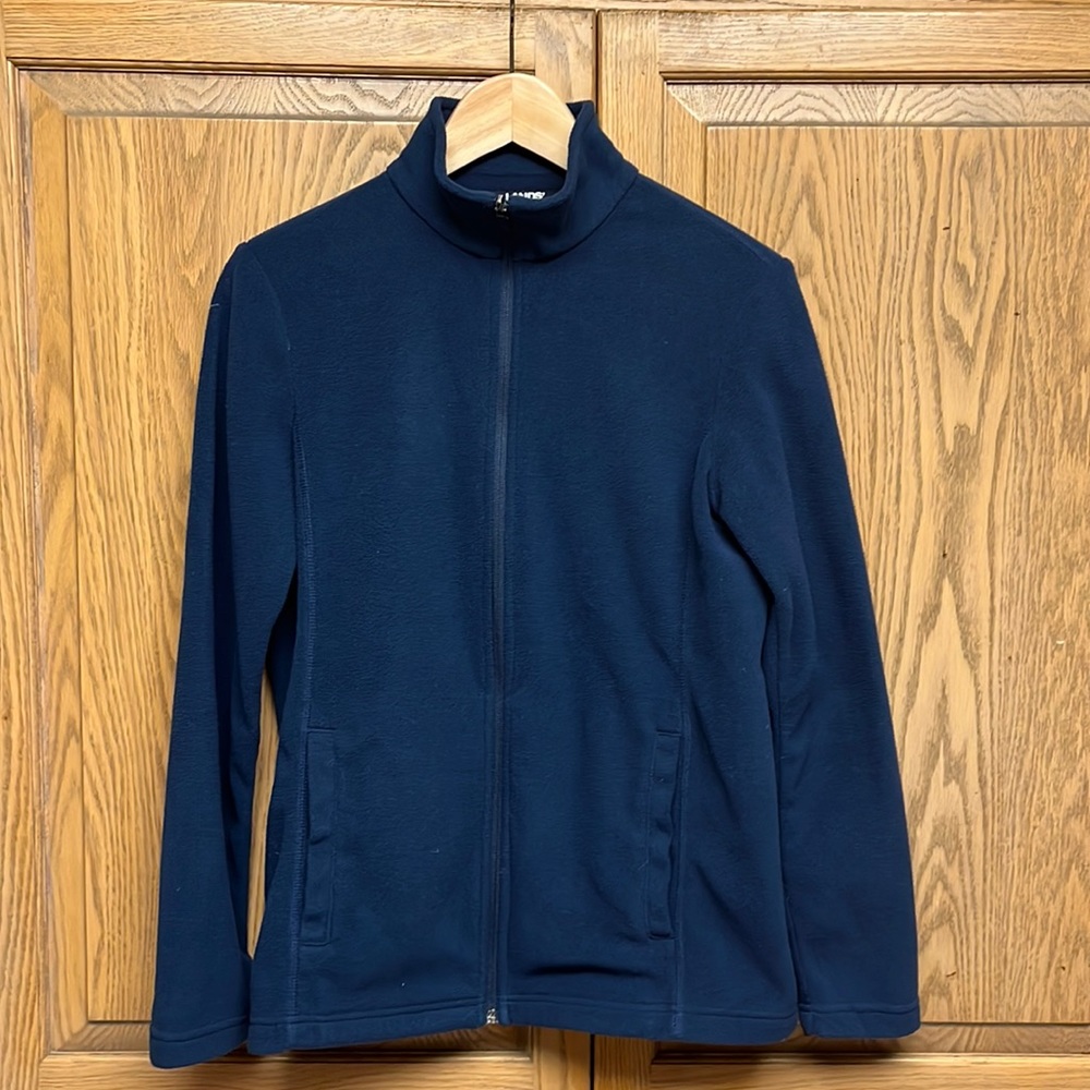 Lands’ End Navy Blue Fleece Jacket